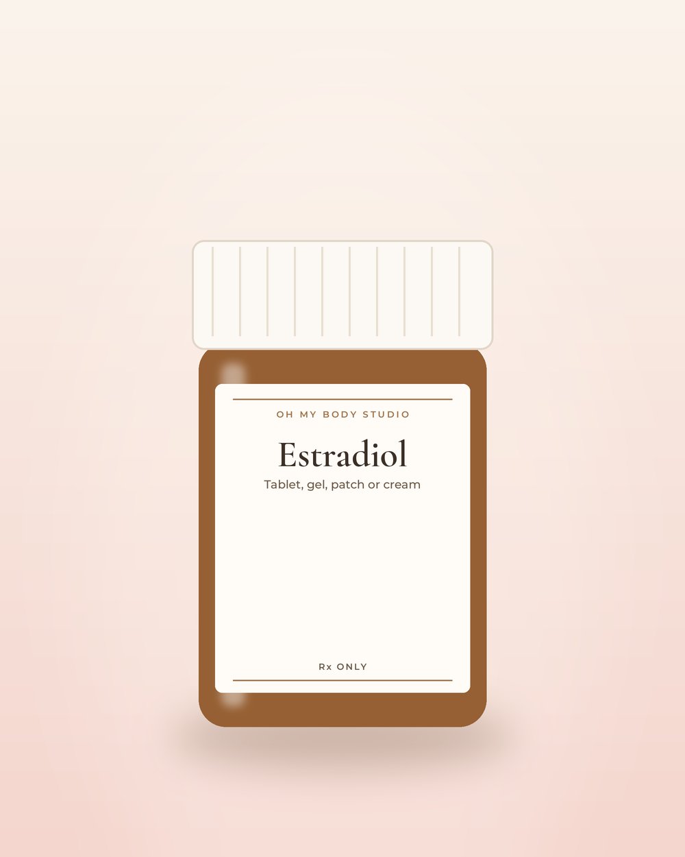 Estradiol by Oh My Body Studio, illustrative packaging