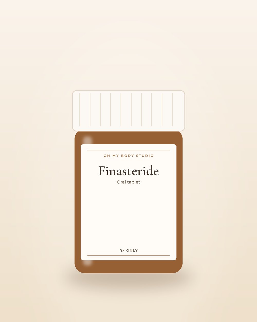 Finasteride by Oh My Body Studio, illustrative packaging