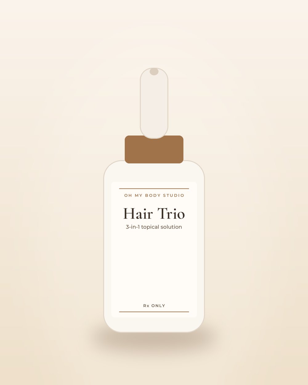 Hair Regrowth Topical by Oh My Body Studio, illustrative packaging
