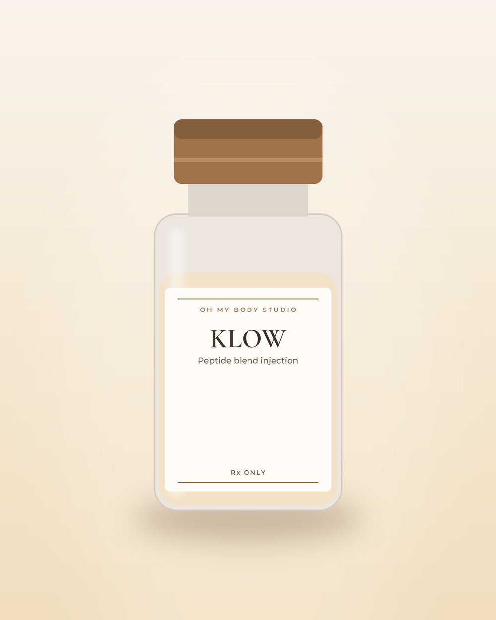 KLOW Peptide Blend by Oh My Body Studio, illustrative packaging