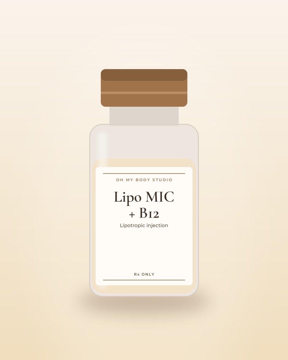 Lipo MIC + B12 by Oh My Body Studio, illustrative packaging