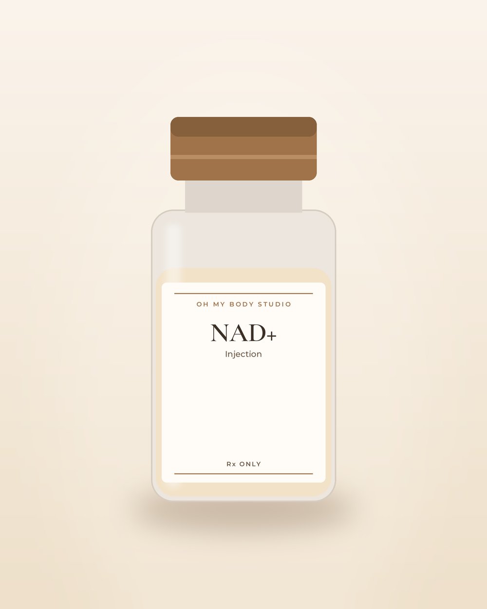 NAD+ Injections by Oh My Body Studio, illustrative packaging