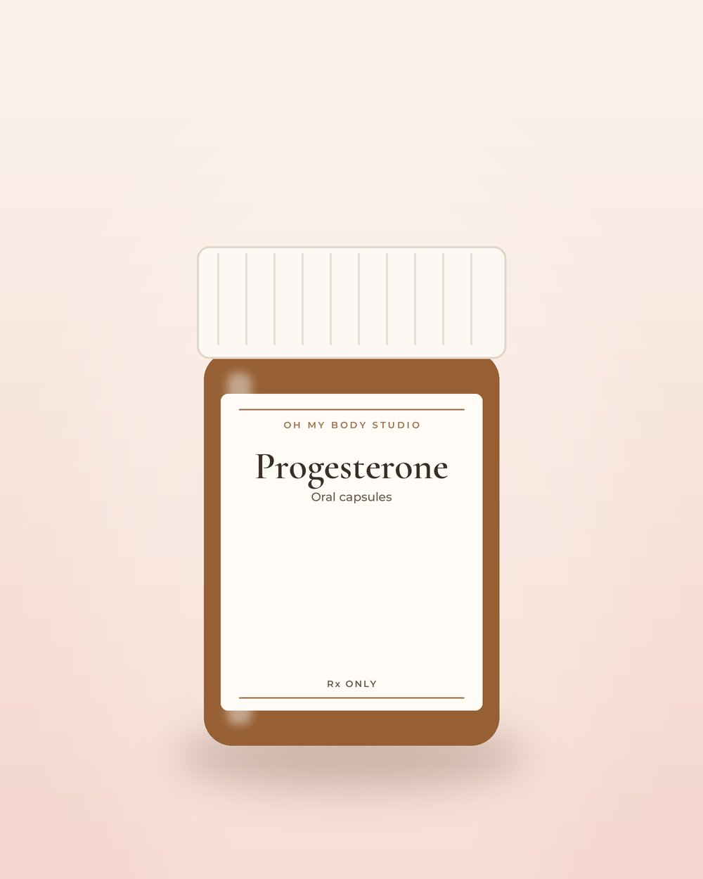 Progesterone by Oh My Body Studio, illustrative packaging