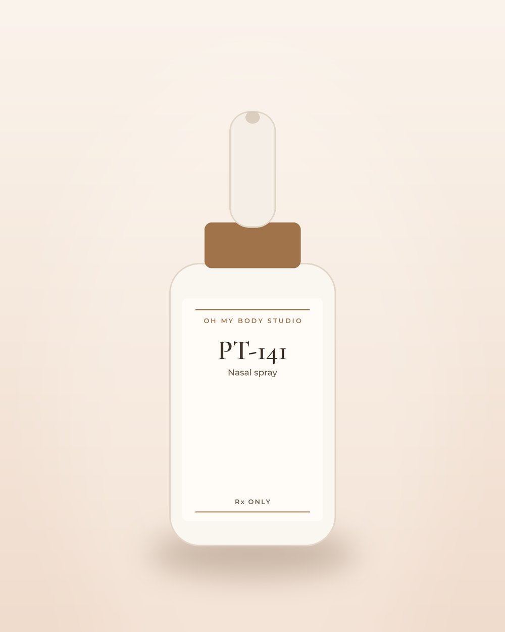 PT-141 Nasal Spray by Oh My Body Studio, illustrative packaging