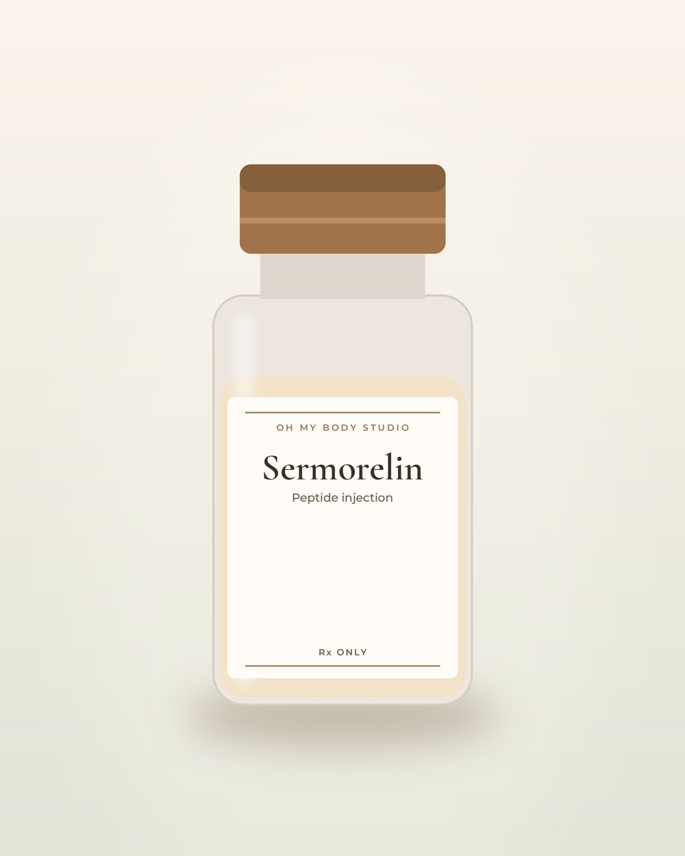 Sermorelin by Oh My Body Studio, illustrative packaging